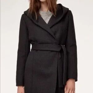 Wilfred Brenna Coat - Black - Size L - Wool & Cashmere